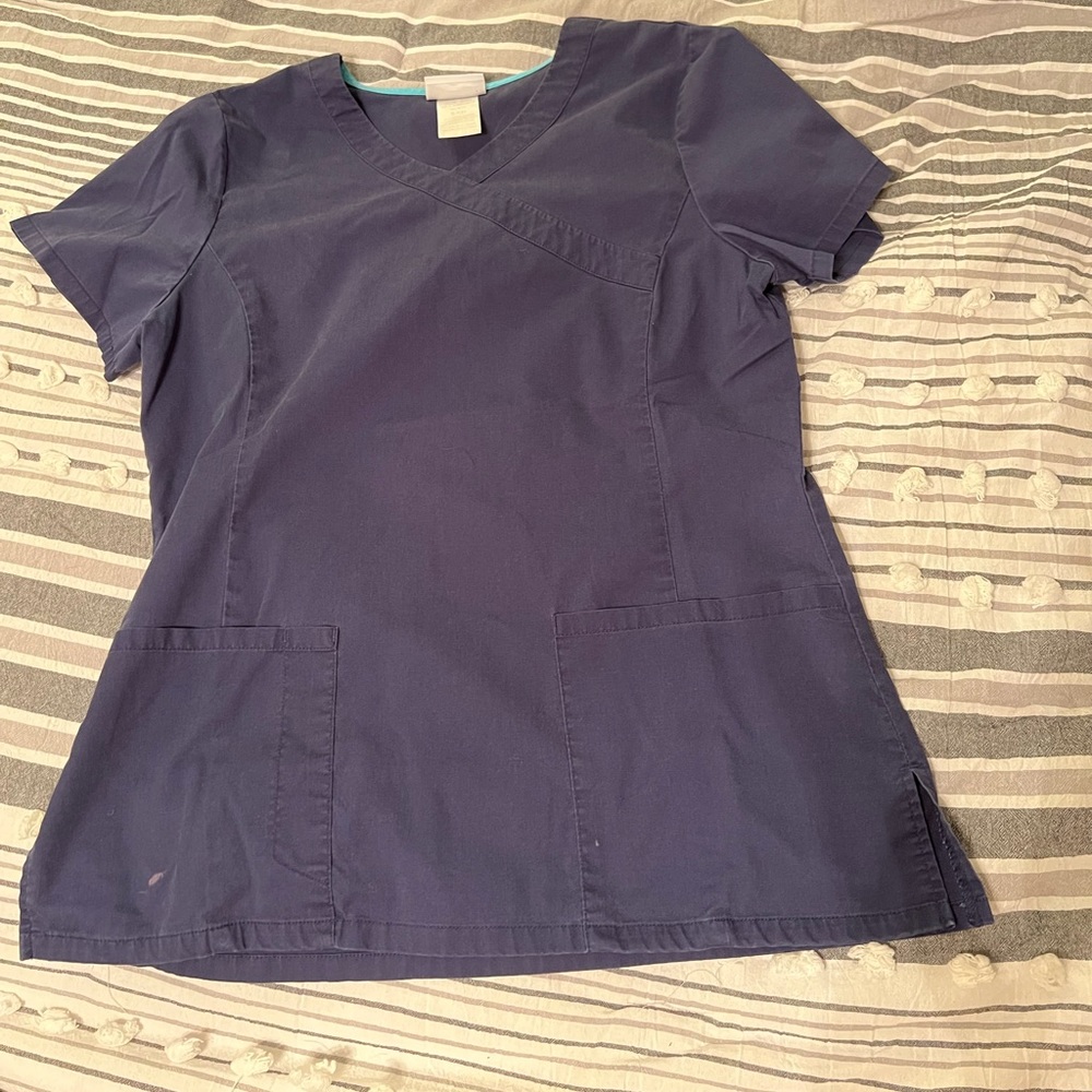 Scrub Star ladies scrub top. Size Small. Navy Blue.